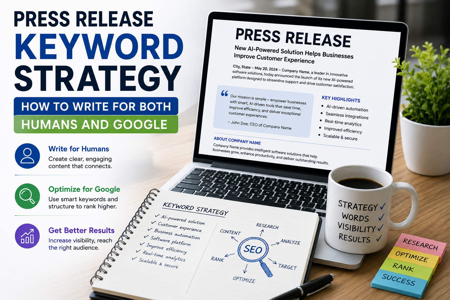 Press Release Keyword Strategy: How to Write for Both Humans and Google