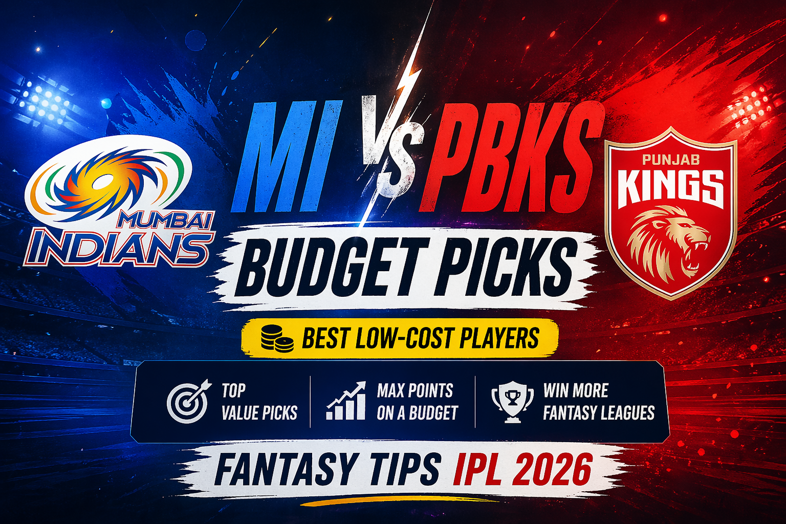 5 Budget Picks for MI vs PBKS That Will Save You Major Credits