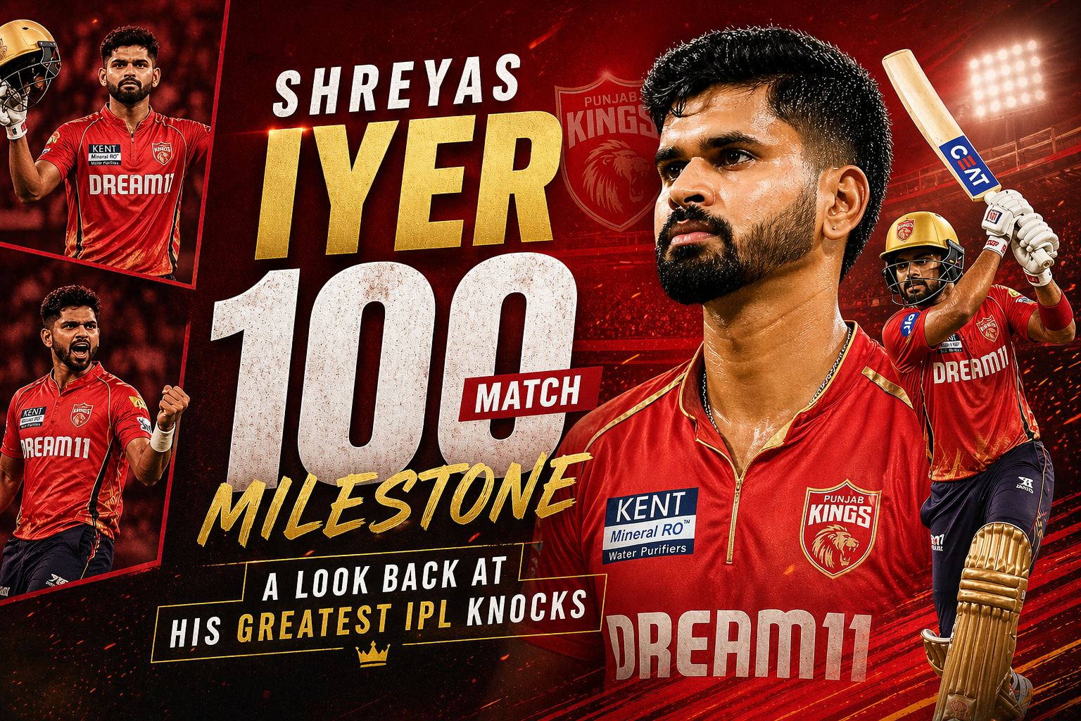 Shreyas Iyer 100-Match Milestone: A Look Back at His Greatest IPL Knocks