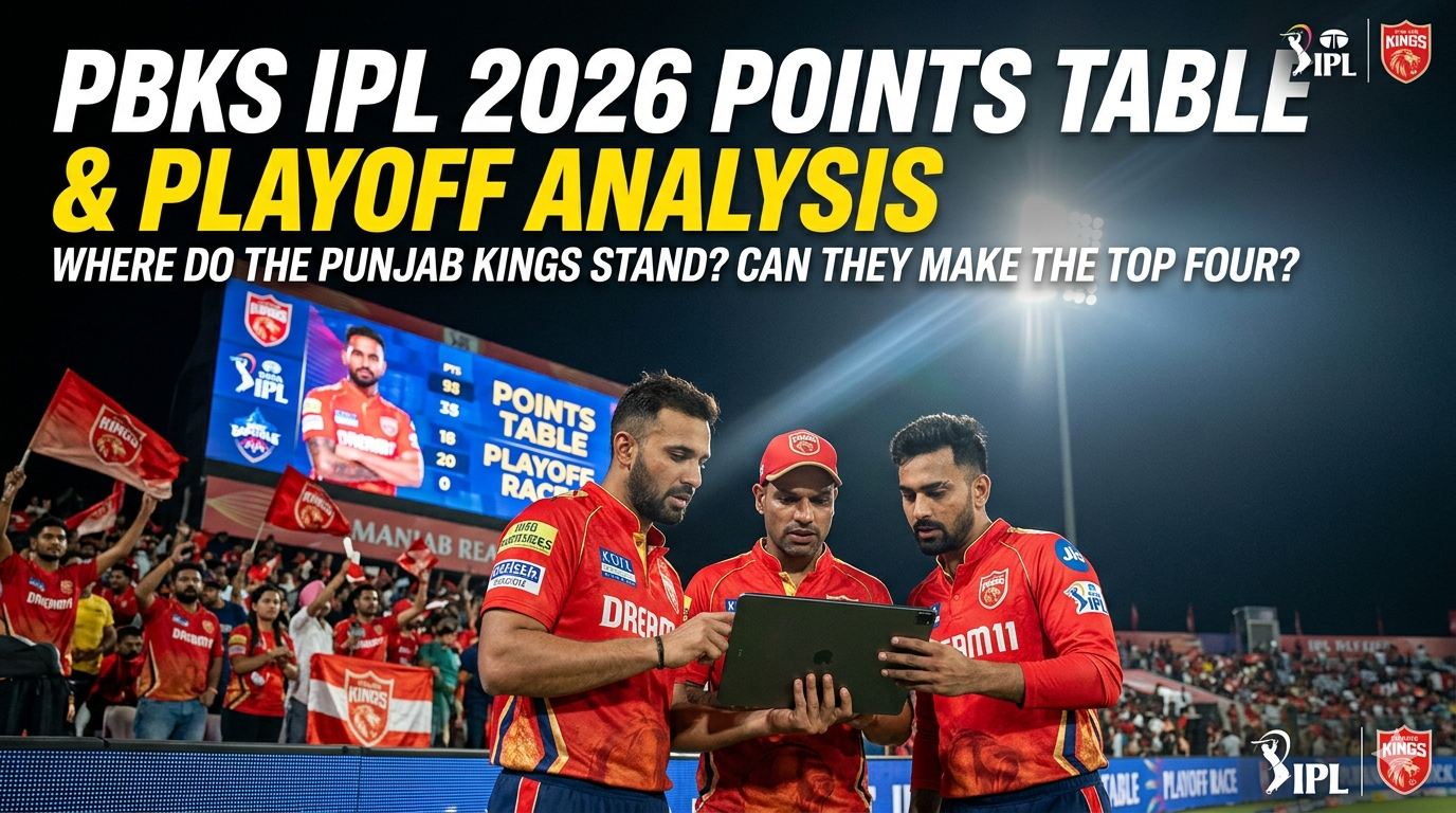 PBKS Points Table Slide: Is Their 2026 Playoff Dream Already Over?