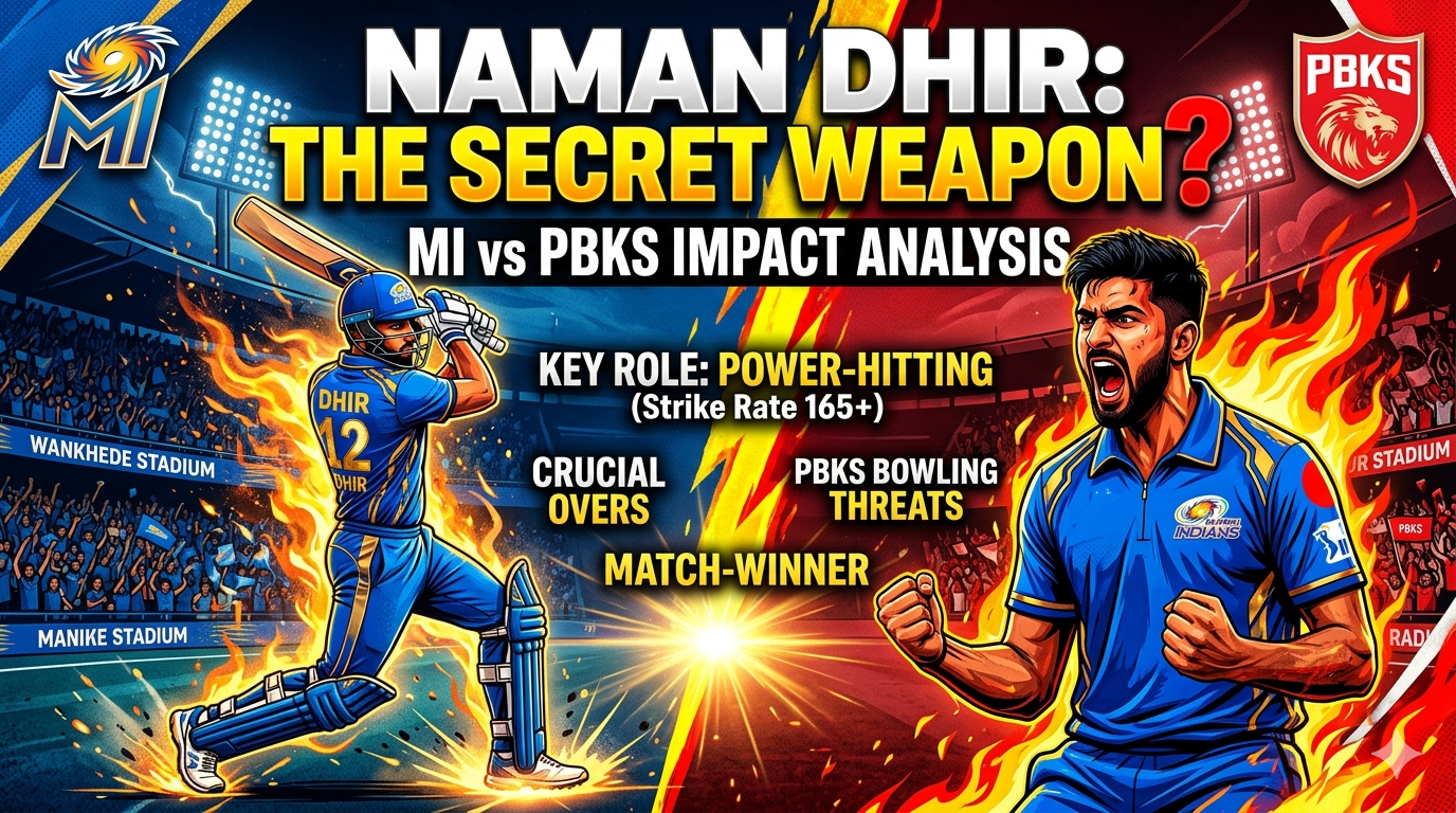 Why Naman Dhir is MI’s Secret Weapon Against PBKS Spinners Tonight