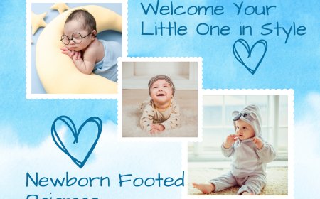Welcome Your Little One in Style Newborn Footed Pajamas.