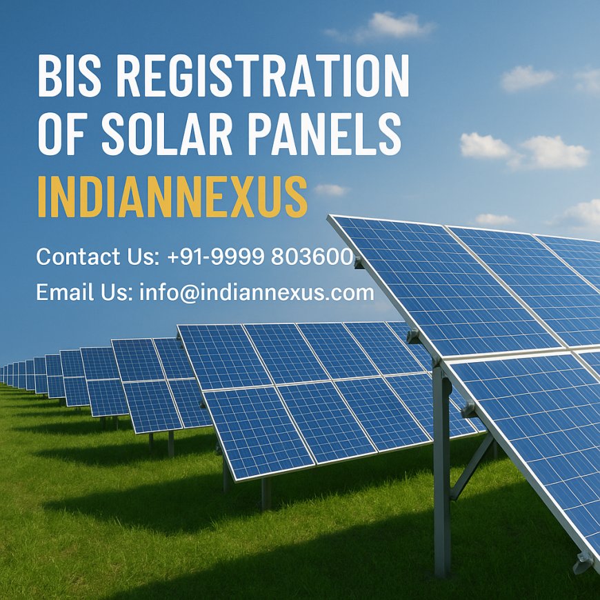 BIS Registration of Solar Panels