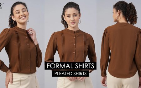 Women's Pleated Formal Shirts