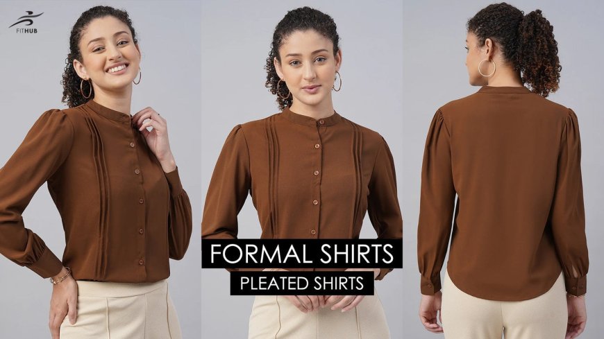Women's Pleated Formal Shirts