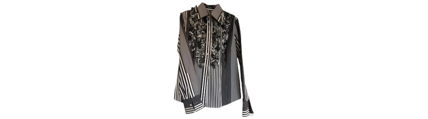Emily In Paris S05 Emily Cooper Striped Ruffle Shirt